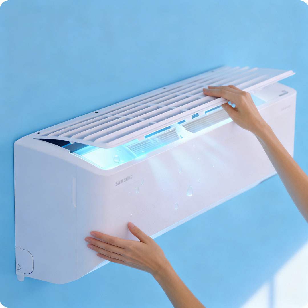 Samsung WindFree Auto Clean y Freeze Wash — limpieza automática del intercambiador de calor