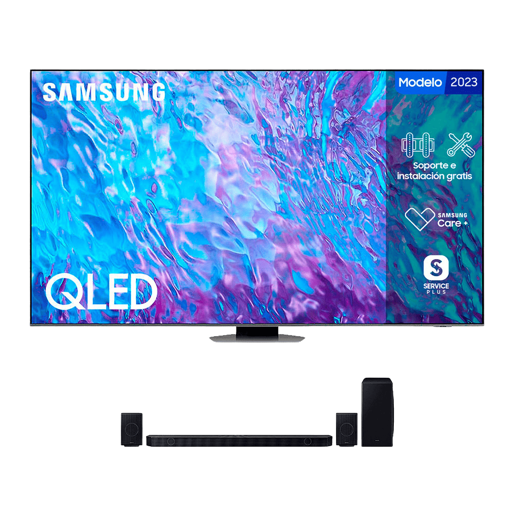 Smart tv samsung qled 98 pulgadas con barra de sonido