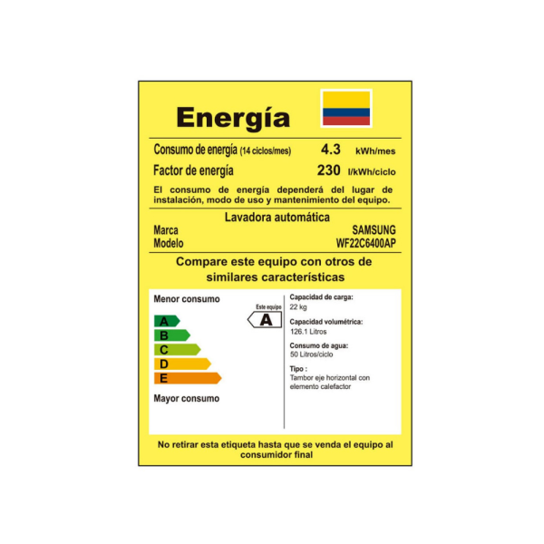 Lavadora Samsung con MultiSteam 22 Kg - Imagen 10