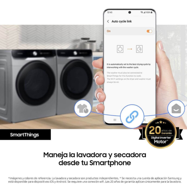 Lavadora Samsung con MultiSteam 22 Kg - Imagen 5